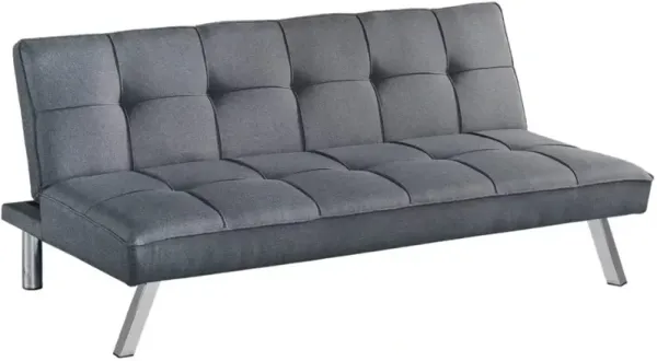 Elements International Smash Sandra Gray Futon Sleeper Sofa