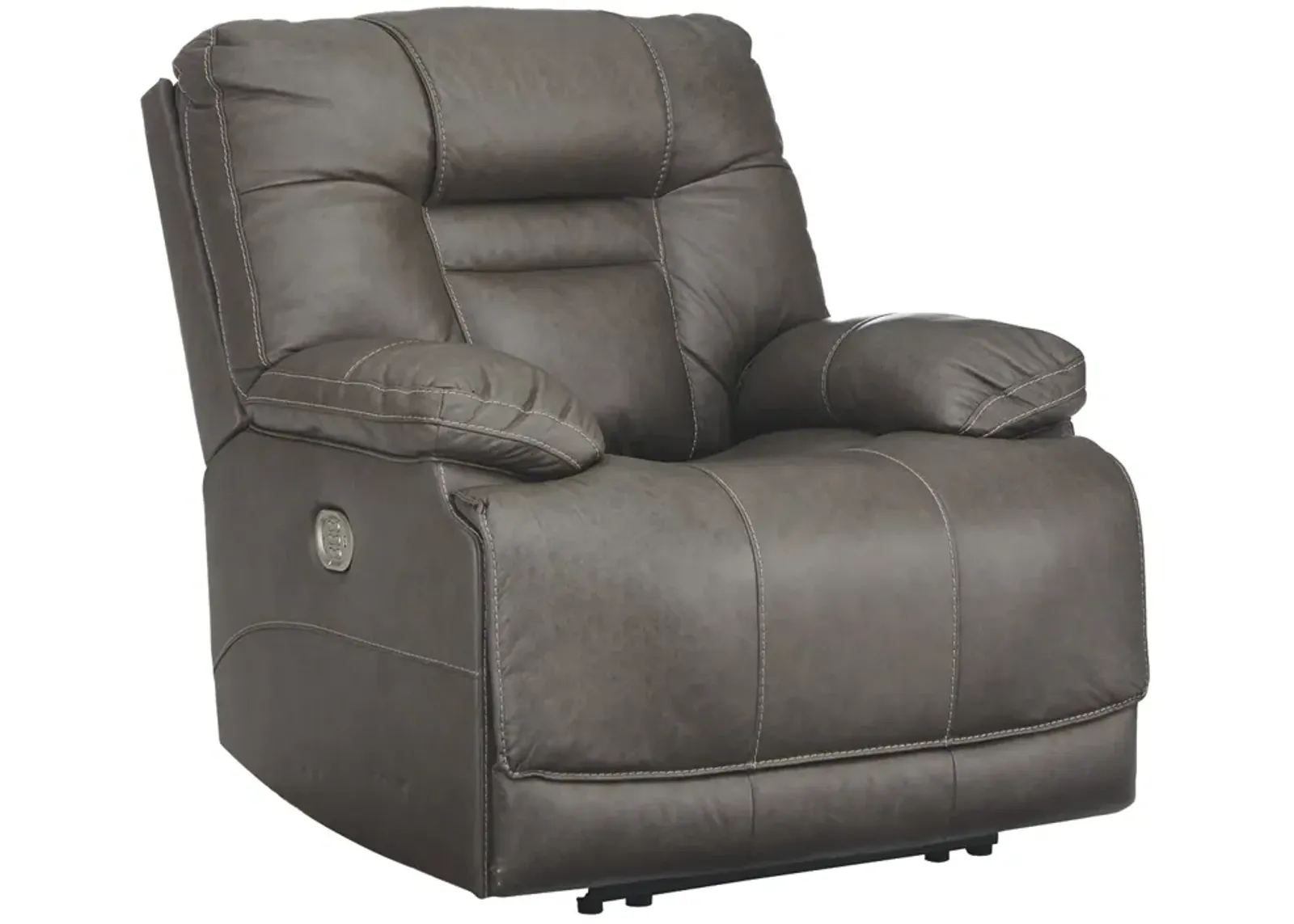 Signature Design by Ashley® Wurstrow Smoke Power Recliner with Adjustable Headrest