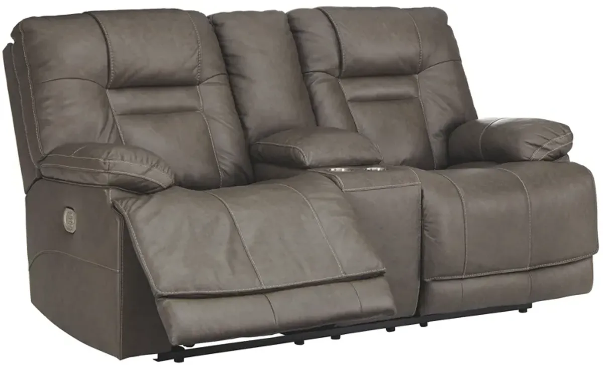 Signature Design by Ashley® Wurstrow Smoke Power Reclining Loveseat