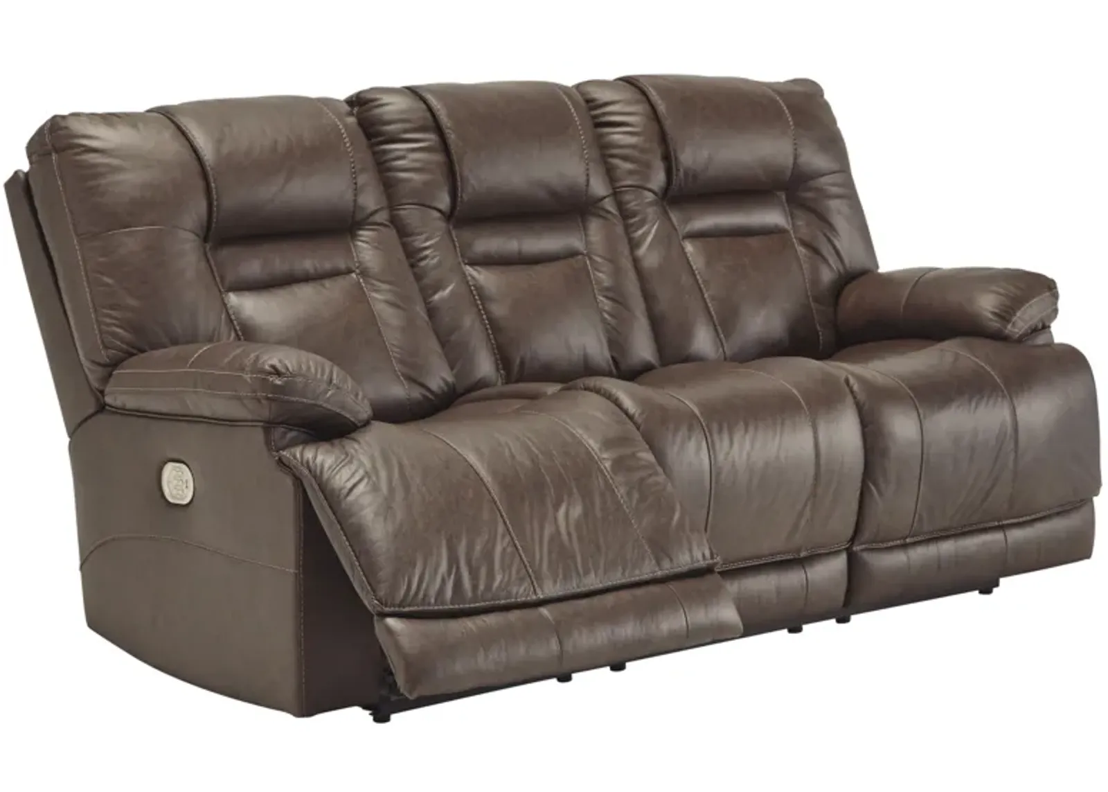 Signature Design by Ashley® Wurstrow Umber Power Reclining Sofa with Adjustable Headrest