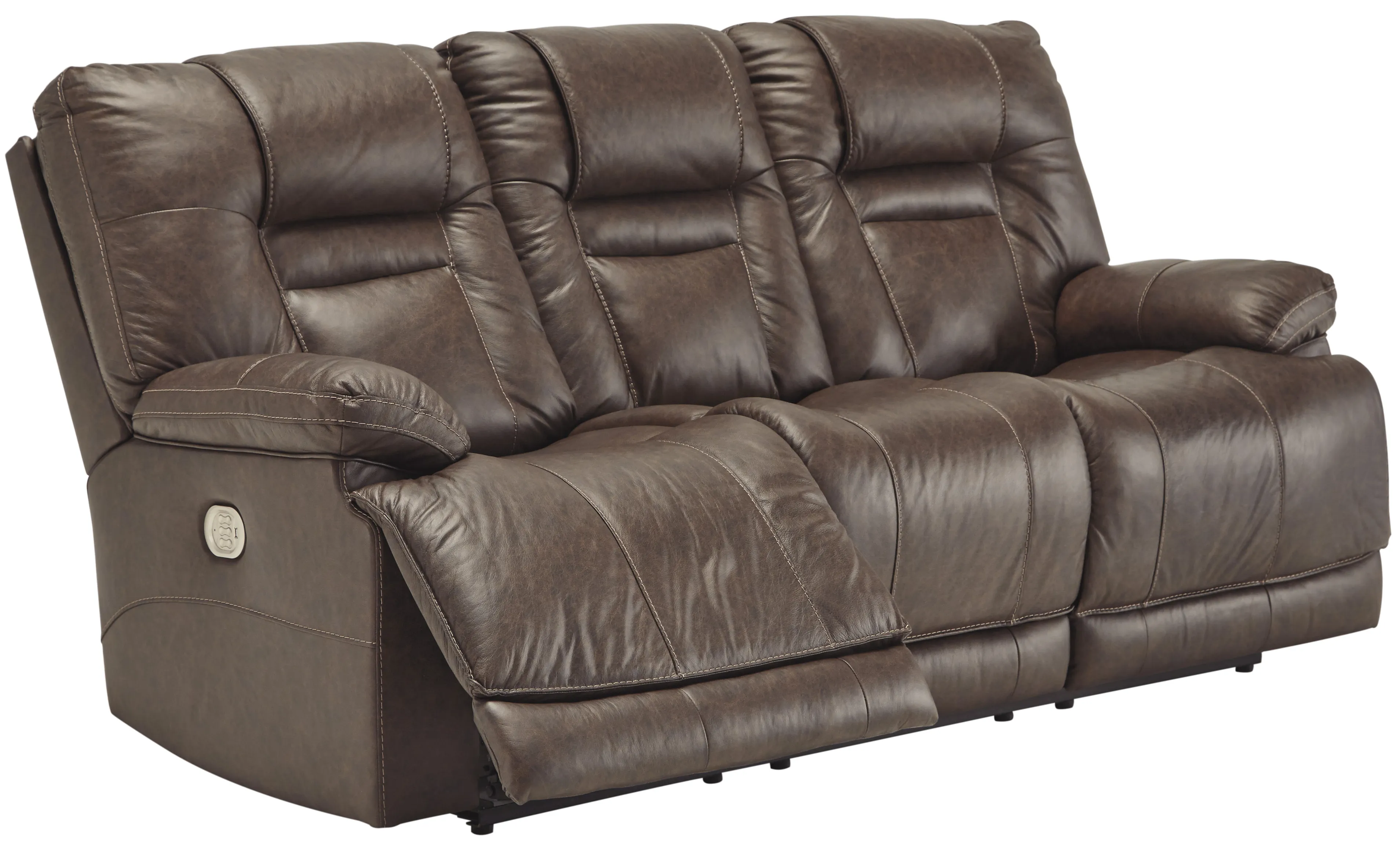 Signature Design by Ashley® Wurstrow Umber Power Reclining Sofa with Adjustable Headrest