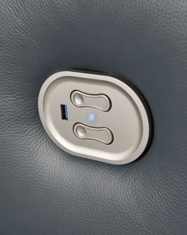 Signature Design by Ashley® Mindanao Steel Power Recliner with Adjustable Headrest