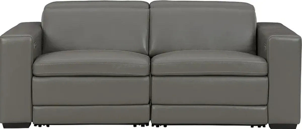Signature Design by Ashley® Texline 3-Piece Gray Power Reclining Sofa
