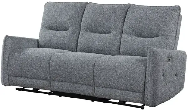 Global Furntiure USA Grey Power Reclining Sofa