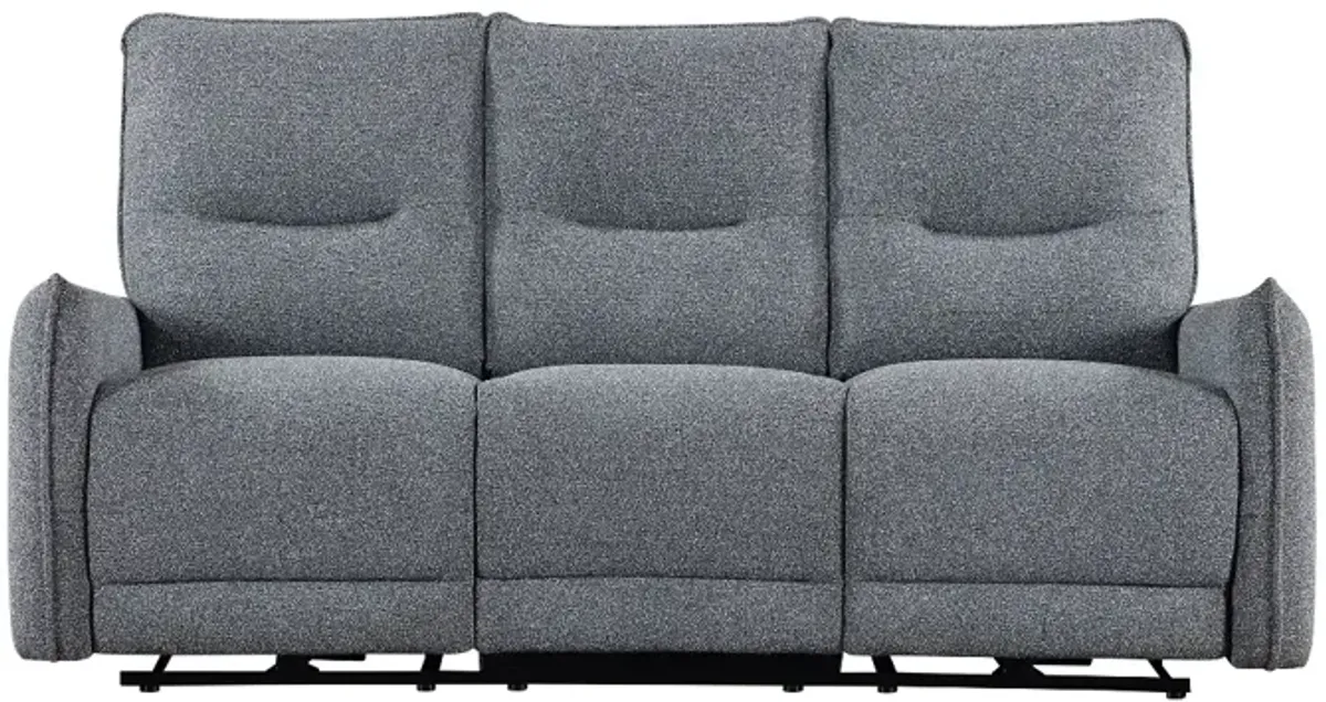 Global Furntiure USA Grey Manual Reclining Sofa