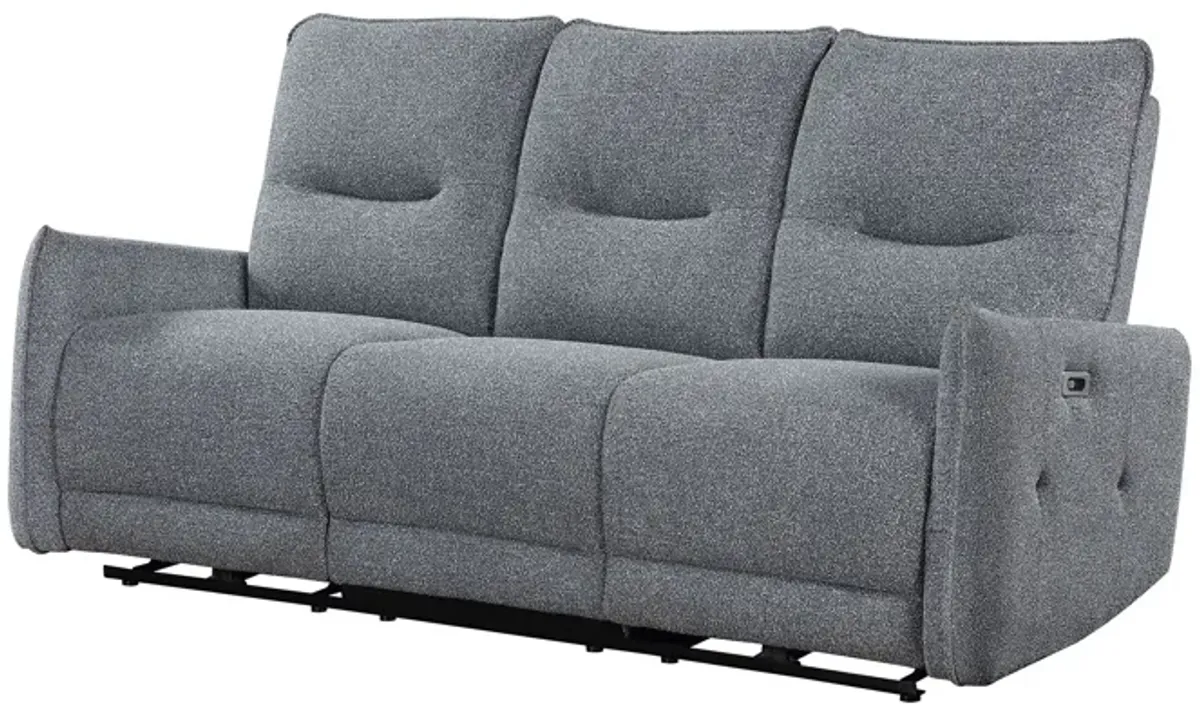 Global Furntiure USA Grey Manual Reclining Sofa