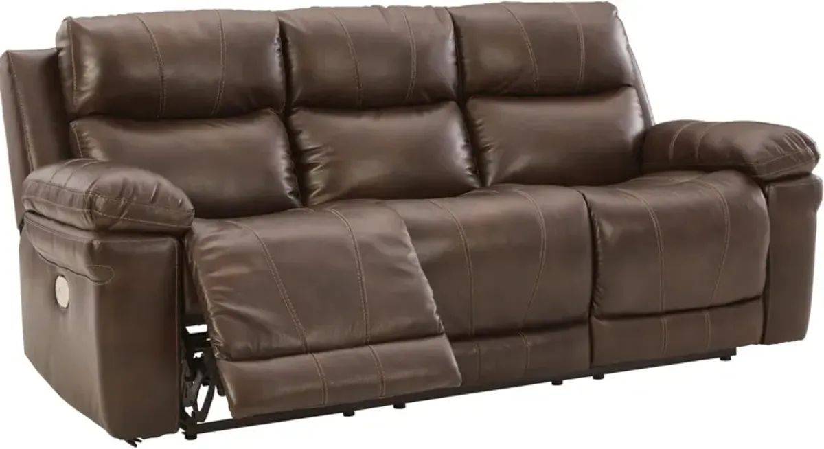 Signature Design by Ashley® Edmar Chocolate Power Recline Sofa