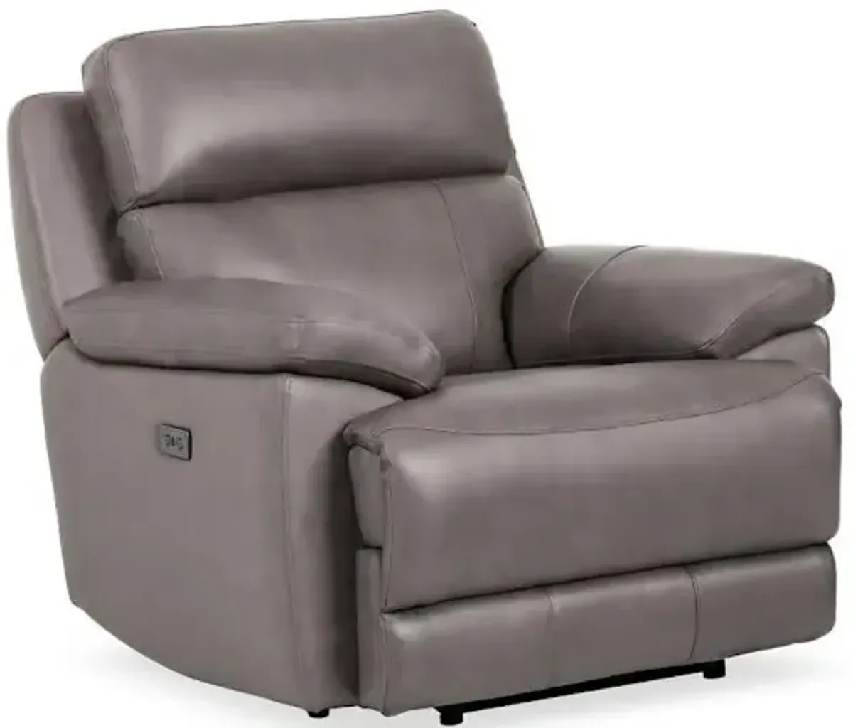 ManWah Madrid Mocha Leather Power Recliner