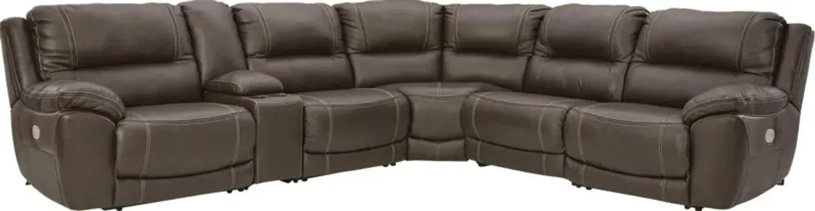 Signature Design by Ashley® Dunleith 6-Piece Chocolate Power Reclining Sectional