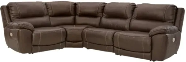 Signature Design by Ashley® Dunleith 4-Piece Chocolate Power Reclining Sectional