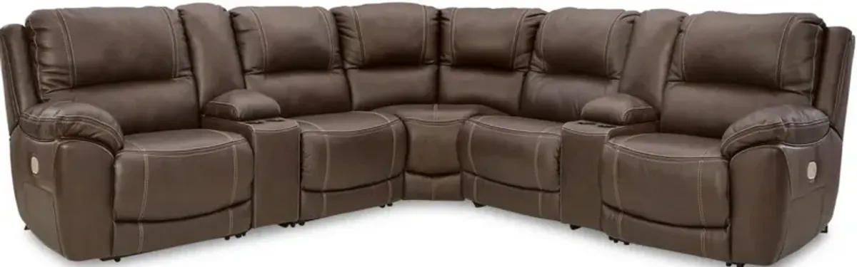 Signature Design by Ashley® Dunleith 7-Piece Chocolate Power Reclining Sectional