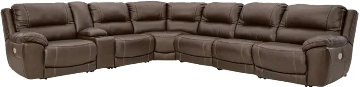 Signature Design by Ashley® Dunleith 7-Piece Chocolate Power Reclining Sectional