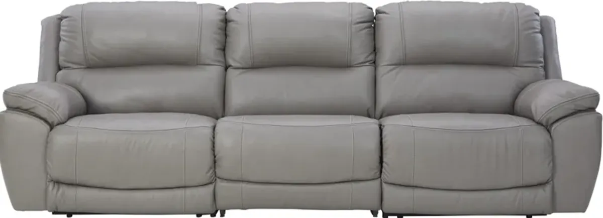 Signature Design by Ashley® Dunleith 3-Piece Gray Power Reclining Sectional Sofa