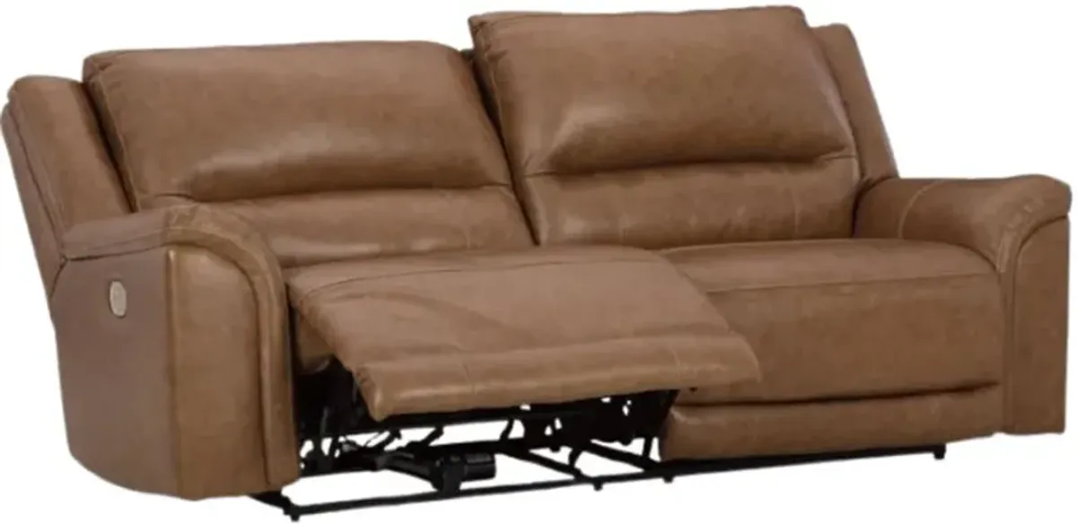 Signature Design by Ashley® Trasimeno Caramel Power Reclining Sofa with Adjustable Headrest
