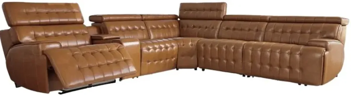 Signature Design by Ashley® Temmpton 6-Piece Chocolate Curved Power Reclining Sectional