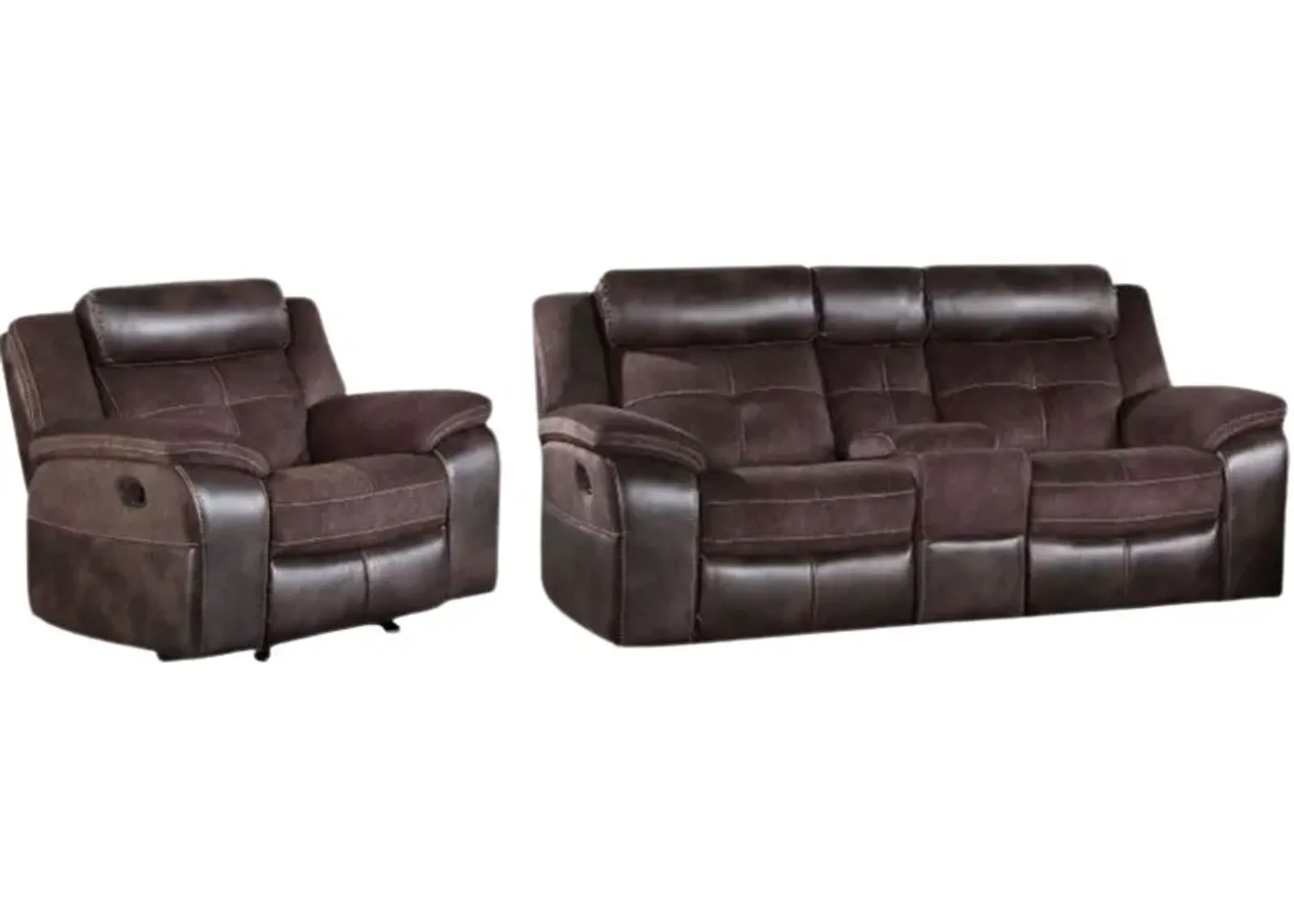 Steve Silver Co. Pueblo 2-Piece Brown Manual Reclining Living Room Set