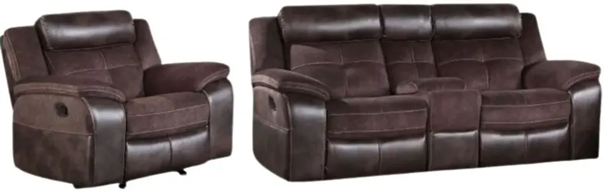 Steve Silver Co. Pueblo 2-Piece Brown Manual Reclining Living Room Set