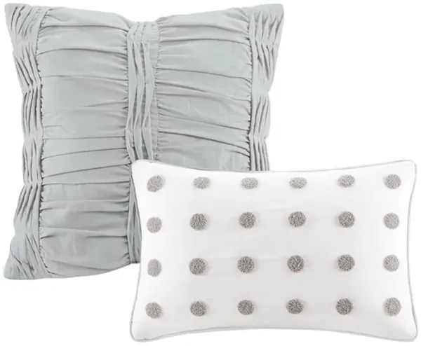 Olliix by Urban Habitat Ivory King/California King Brooklyn Cotton Jacquard Comforter Set