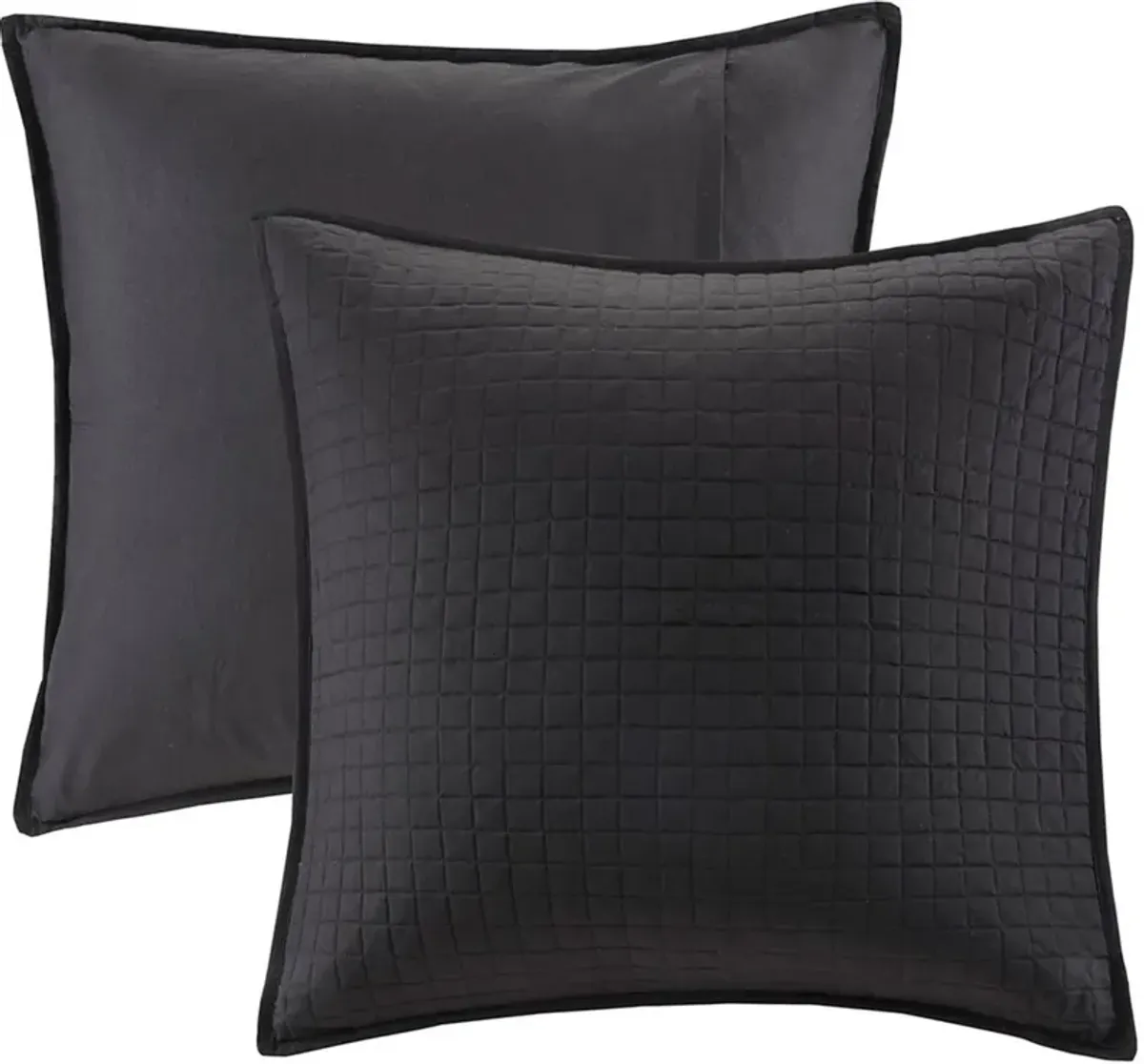 Olliix by Urban Habitat Black Full/Queen Larisa 7 Piece Cotton Reversible Comforter Set