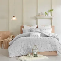 Olliix by Urban Habitat Grey Full/Queen Brooklyn Cotton Jacquard Comforter Set