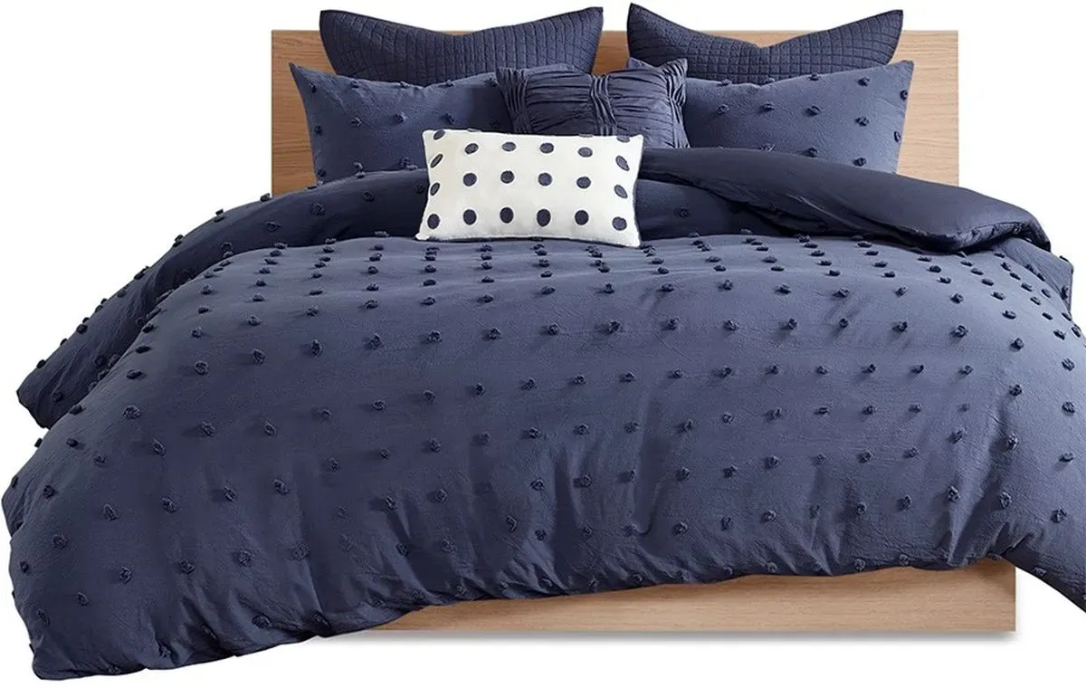 Olliix by Urban Habitat Indigo Blue Twin/Twin XL Brooklyn Cotton Jacquard Comforter Set