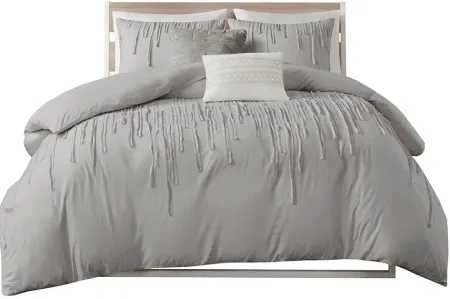 Olliix by Urban Habitat Grey Twin/Twin XL Paloma Cotton Comforter Set