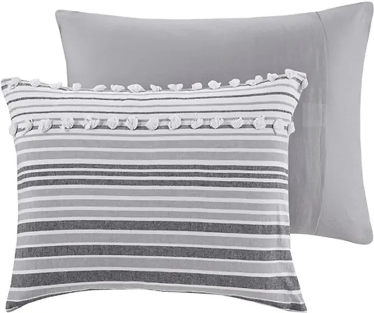 Olliix by Urban Habitat Grey Twin/Twin XL Calum Cotton Jacquard Comforter Set