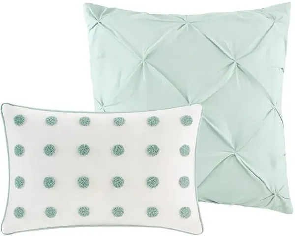 Olliix by Urban Habitat 7 Piece Ivory King/California King Myla Cotton Jacquard Duvet Cover Set