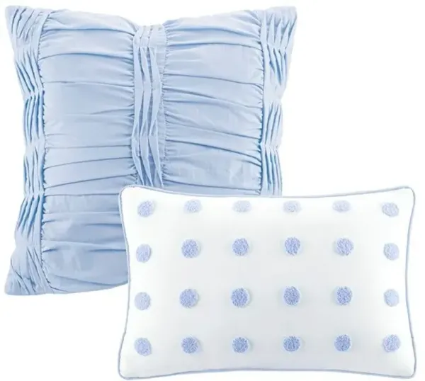 Olliix by Urban Habitat Blue Twin/Twin XL Brooklyn Cotton Jacquard Duvet Cover Set