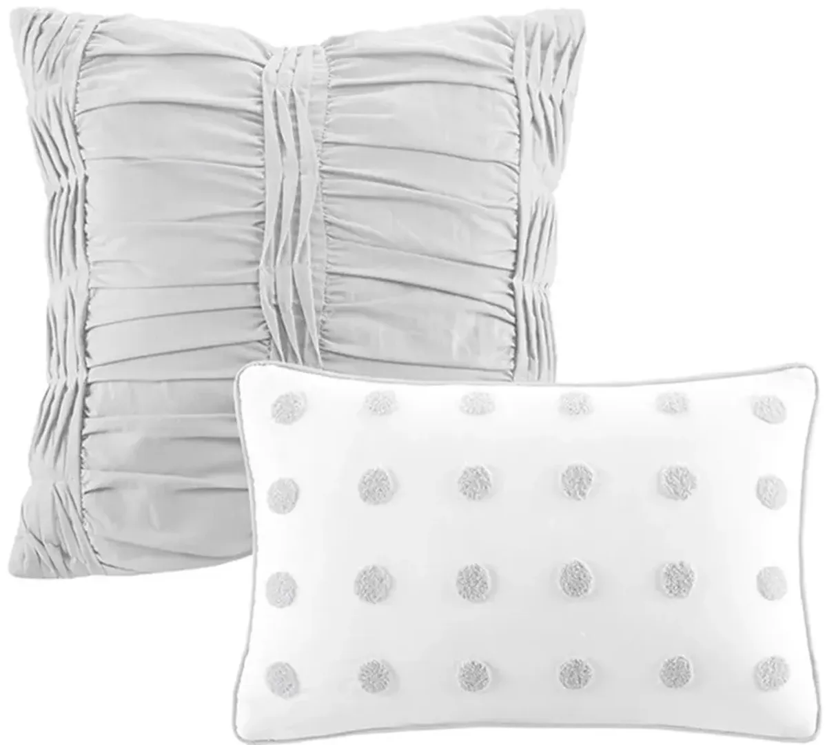 Olliix by Urban Habitat Grey Full/Queen Brooklyn Cotton Jacquard Duvet Cover Set