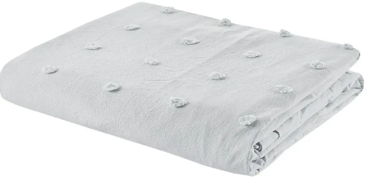 Olliix by Urban Habitat Grey King/California King Brooklyn Cotton Jacquard Duvet Cover Set