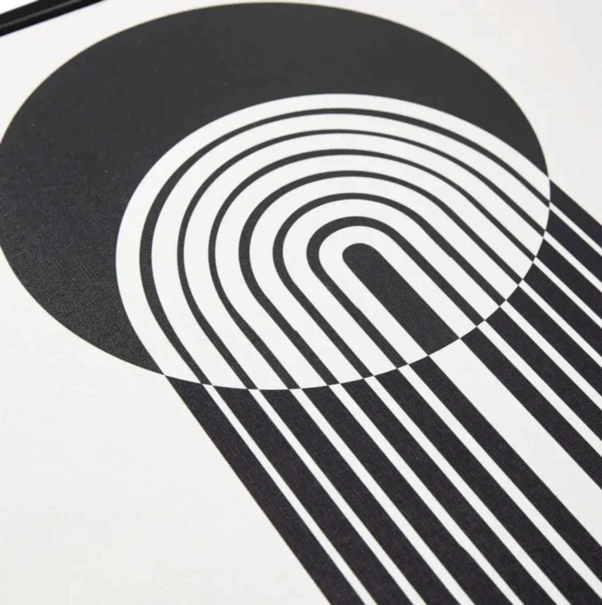 Olliix by Urban Habitat Cosmic Curl 3 Piece Set Black/Taupe Framed Canvas