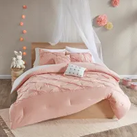 Olliix by Mi Zone Kids Aurora Blush Twin Cotton Reversible Comforter Set