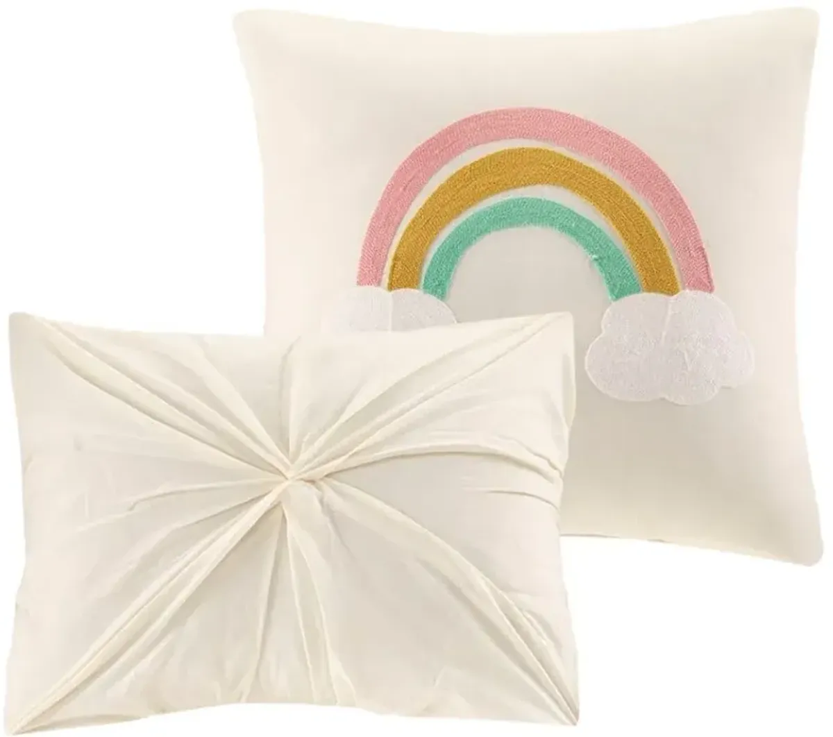 Olliix by Urban Habitat Kids Callie Multi Full/Queen Cotton Jacquard Pom Pom Comforter Set