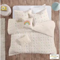 Olliix by Urban Habitat Kids Callie Multi Full/Queen Cotton Jacquard Pom Pom Comforter Set