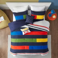 Olliix by Urban Habitat Kids Morris Multi Twin Stripe Printed Comforter Set