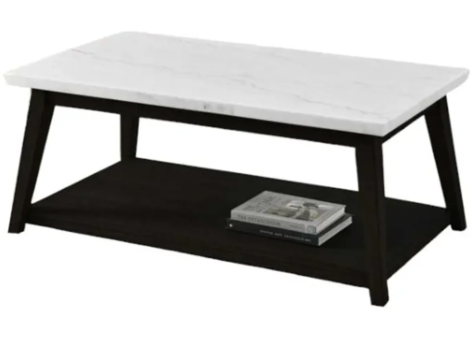 Steve Silver Co. Vida White Cocktail Table with Black Base