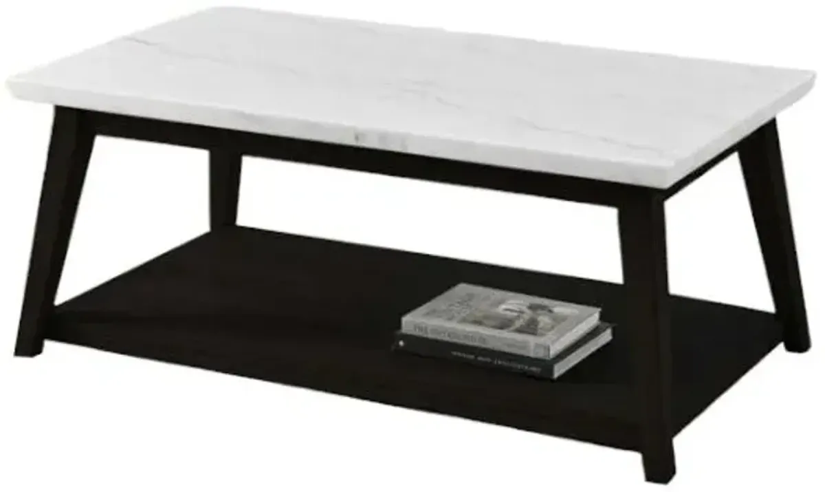 Steve Silver Co. Vida White Cocktail Table with Black Base