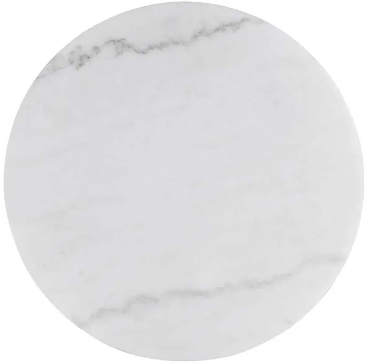 Steve Silver Co. Vida White Round Cocktail Table with Brown Base