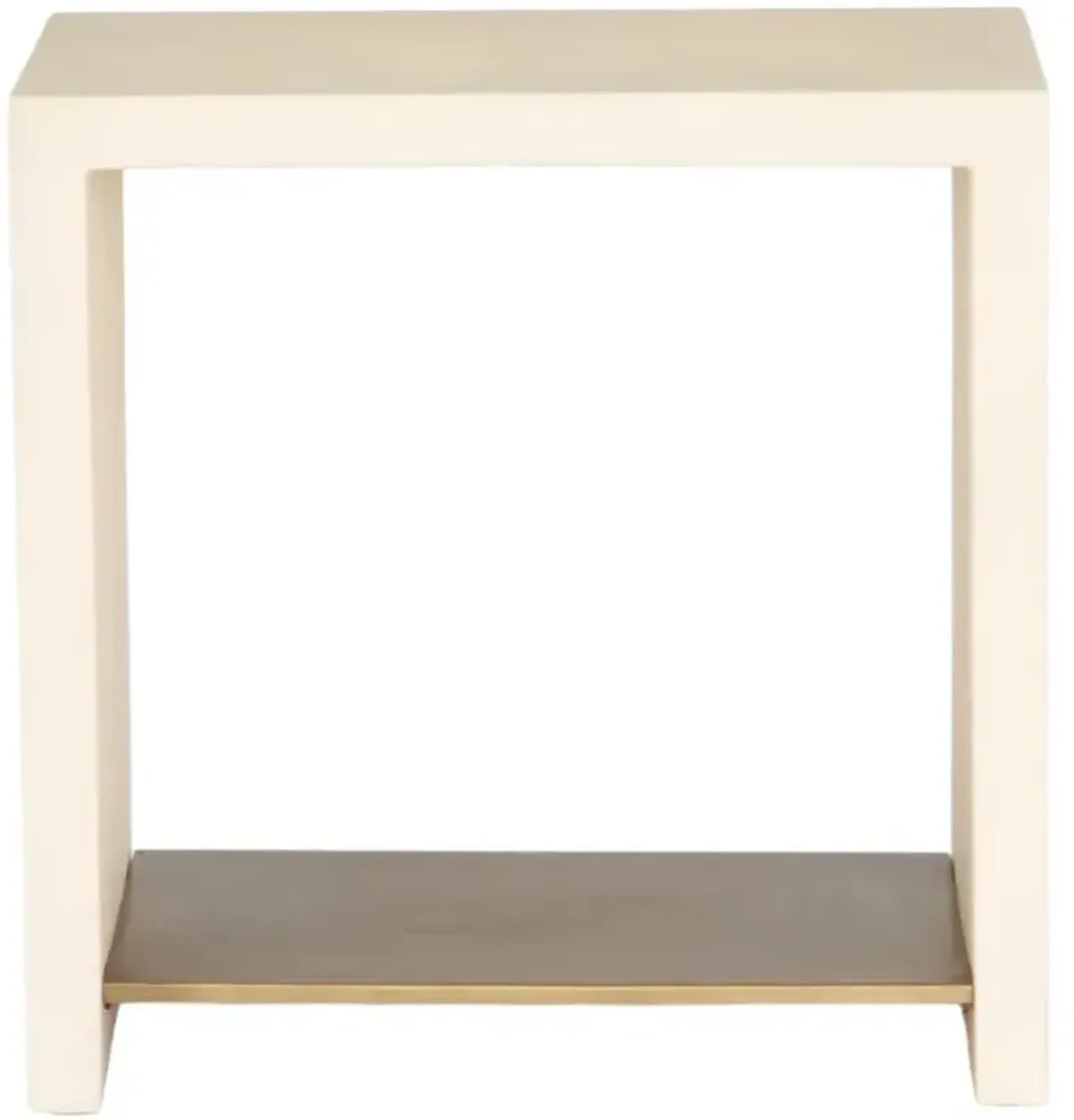 Four Hands Hugo Parchment White End Table
