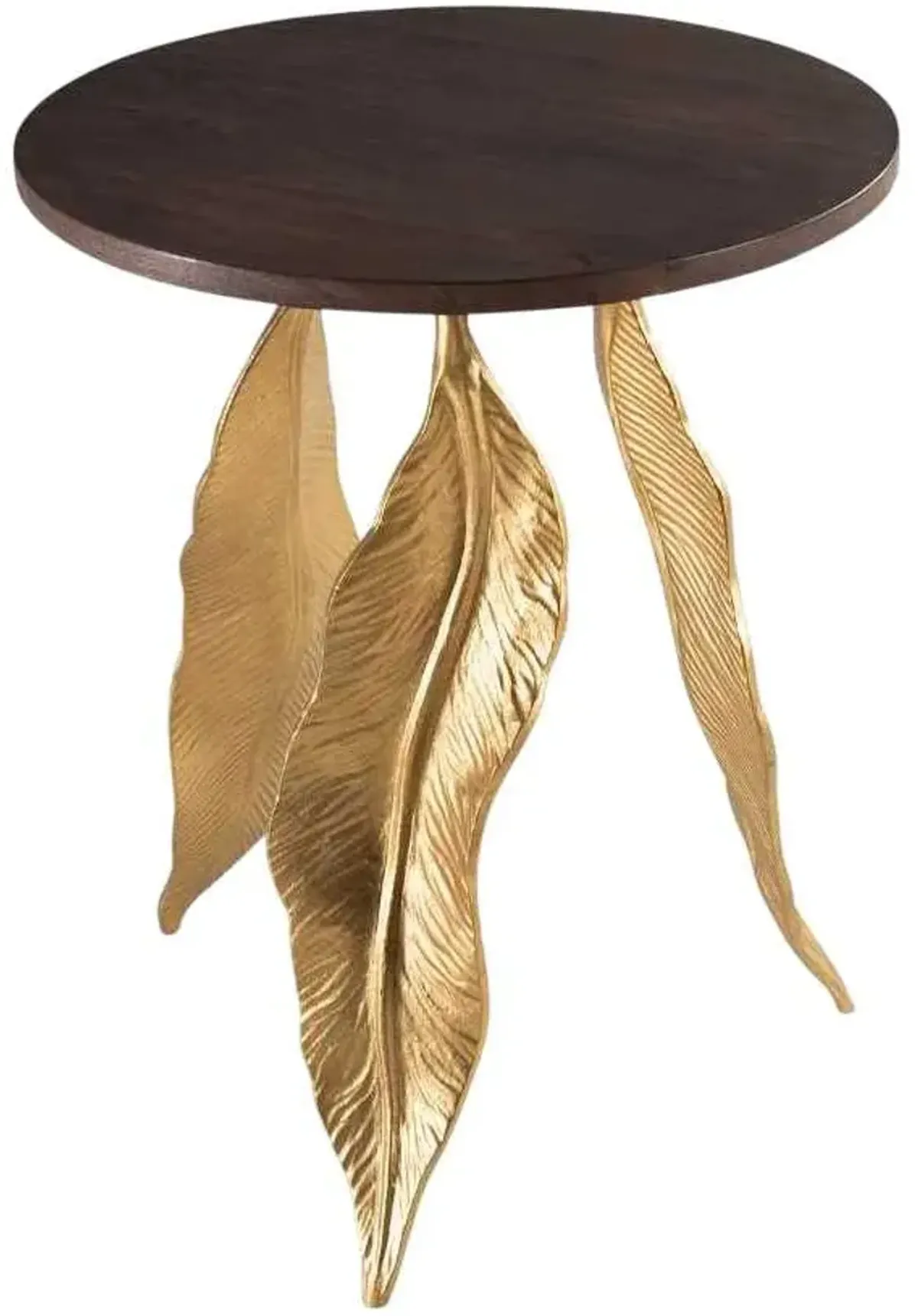 Steve Silver Co. Verna Walnut Accent Table with Gold Base