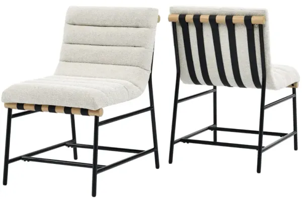 Steve Silver Co. Nicco 2-Piece Eggshell Side Chair