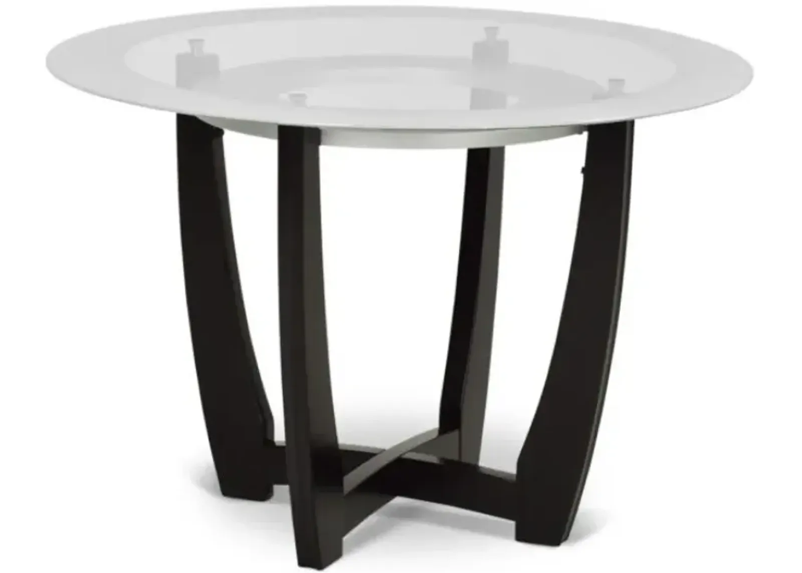 Steve Silver Co. Verano White Glass Top Dining Table with Black Base