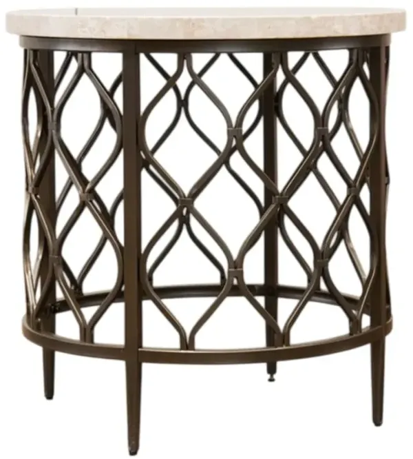 Steve Silver Co. Roland Bronze/Yellow End Table