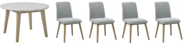 Steve Silver Co. Vida 5-Piece Gray/White Round Dining Set