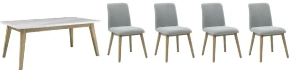 Steve Silver Co. Vida 5-Piece Gray/White Dining Set