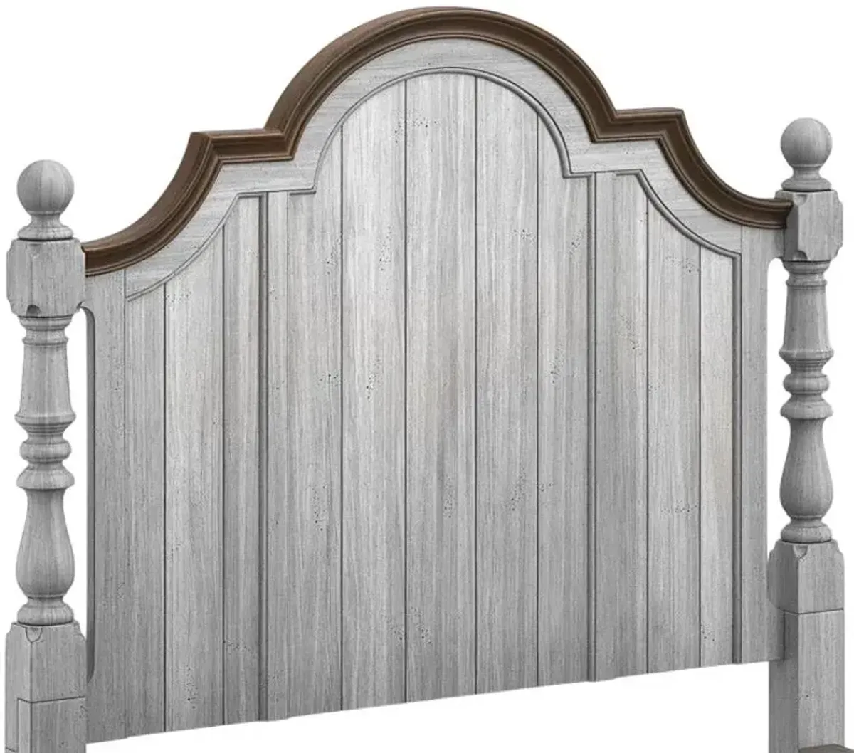 Flexsteel® Plymouth® Distressed Graywash Queen Panel Bed