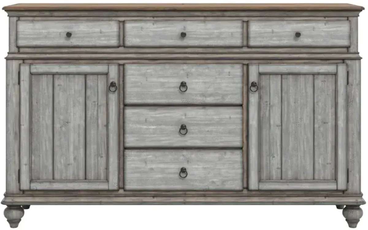 Flexsteel® Plymouth Distressed Graywash Buffet