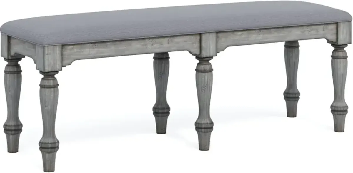 Flexsteel® Plymouth® Weathered Graywash Bench
