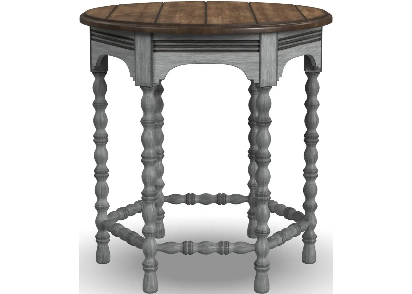 Flexsteel® Plymouth® Distressed Graywash Lamp Table